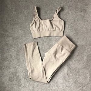 Ribbed legging workout  set